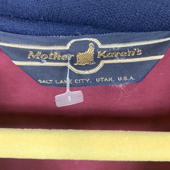 Mother Karens’s burgundy long sleeved full length zippered Jack small. 4 pockets - Picture 4 of 6